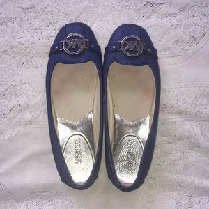 Michael Kors Shoes - Michael Kors Blue Leather Flats Michael Kors Shoes - Michael Kors Blue Leather Flats